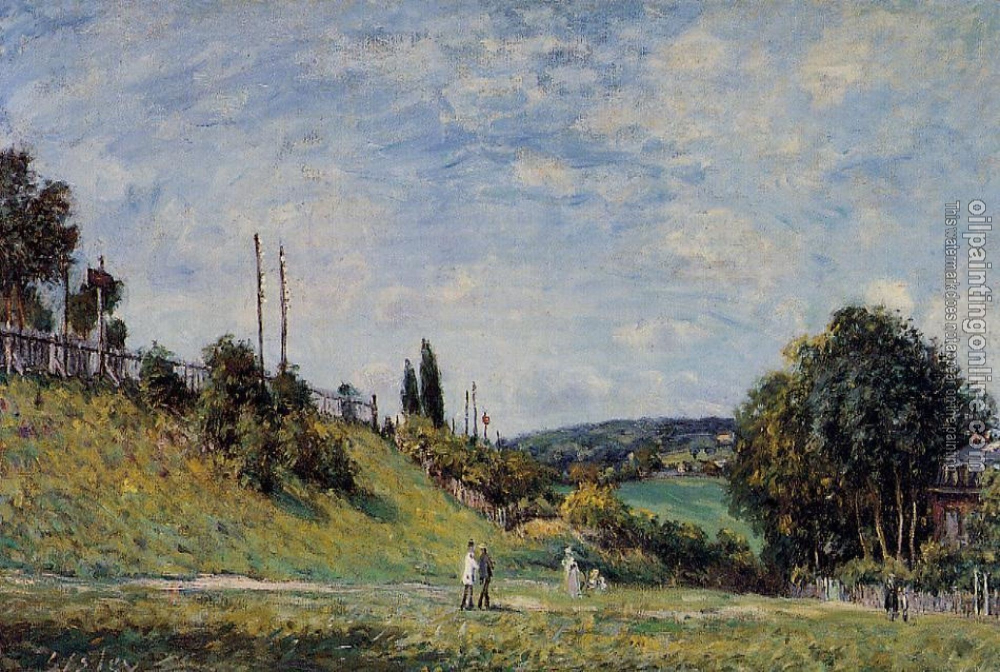 Sisley, Alfred - Railroad Embankment at Sevres